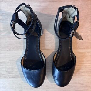 FRYE Black Ankle Strap Shoes